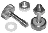 Polished Stainless Steel Thumb Screws (1/4-20 x 0.87") with Nylon Washers and Steel Nuts