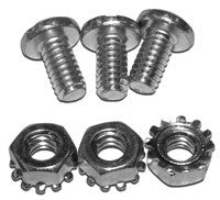 Zinc Plated Screws (1/4-20 x 0.5") with Captive Star Washer Nuts